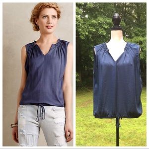 ANTHROPOLOGIE “Aurelia” Tank by Dolan - Blue - LG